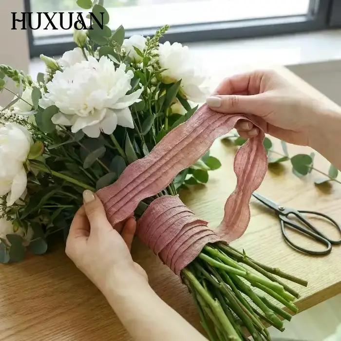 1 rouleau de ruban en fil de queue de poisson uni, pour invitation de mariage, bouquets de fleurs, fête d'anniversaire, emballage de cadeaux, ruban en dentelle, décoration