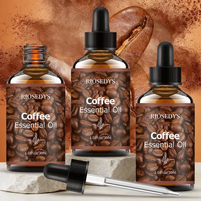 Huile essentielle de café, parfum naturel, convient aux massages corporels, aux soins capillaires et aux diffuseurs.
