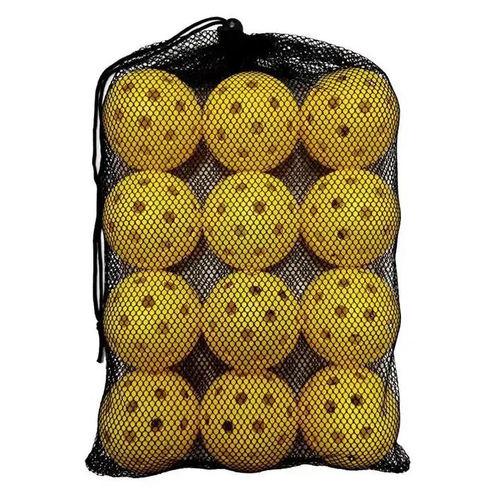 Lot de 12/6 balles de pickleball 74 mm, 40 trous, durables pour l'extérieur, 26 g par balle, pour la compétition