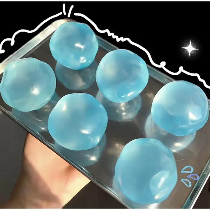 Balle anti-stress ultra-claire en huile de coco, à remontée lente, malléable, sensorielle, douce, non collante, pour le bureau