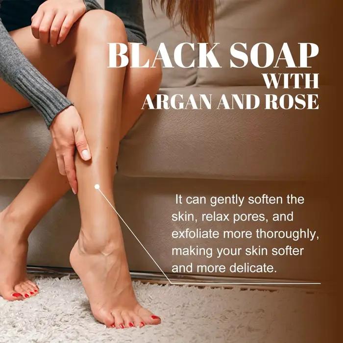 Savon nettoyant noir, exfoliant en profondeur