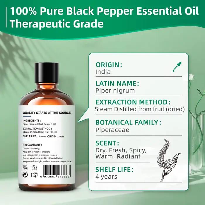 Huiles essentielles au poivre noir 100ML