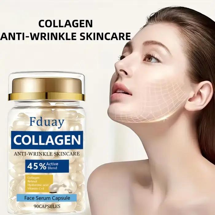 Capsules de sérum à la vitamine E, sérum Vitamine C+E - contient du rétinol et de la vitamine C, hydratant, rafraîchissant et non gras.