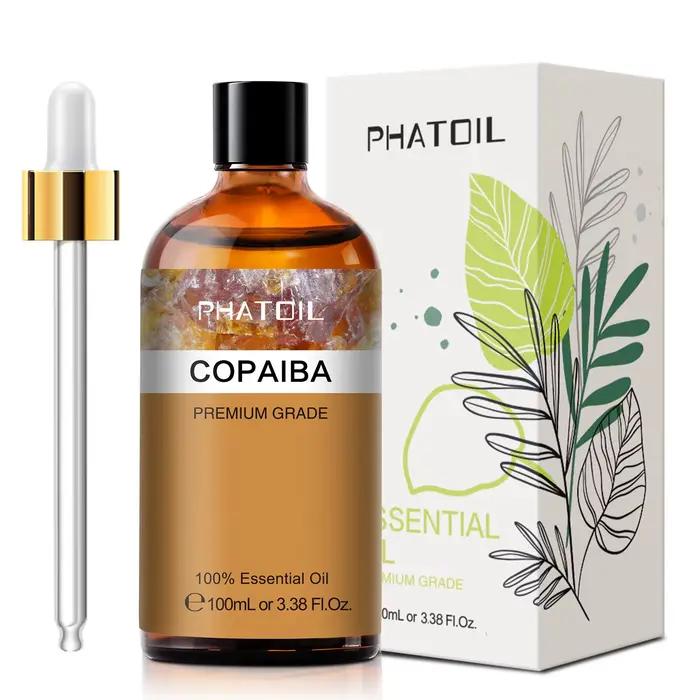 PHATOIL 100ML Copaiba huiles essentielles pures Helichrysum Neroli arbre à thé australien citron Eucalyptus curcuma origan huile de menthe verte