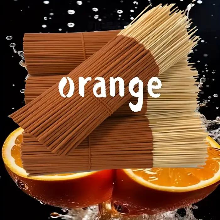Les bâtons d'encens orange naturel sont de haute qualité, disponibles en paquets de 19/49/79/109/159, adaptés à la purification de l'air à la maison, au relaxation aromatique, au yoga, au bureau, au s