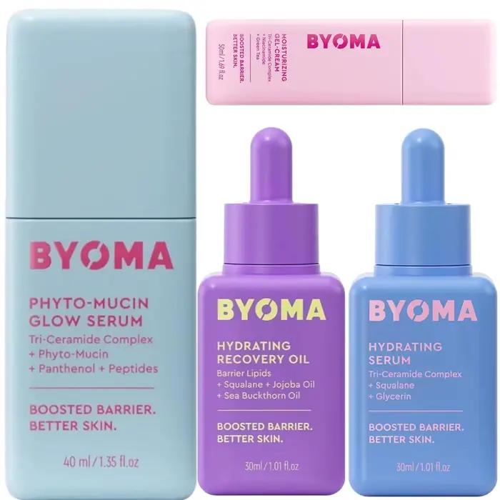 BYOMA Essence Double Réparation Barrière Cutanée Soin Élastifiant Instantané Hydratant Éclat Naturel Huile Essentielle