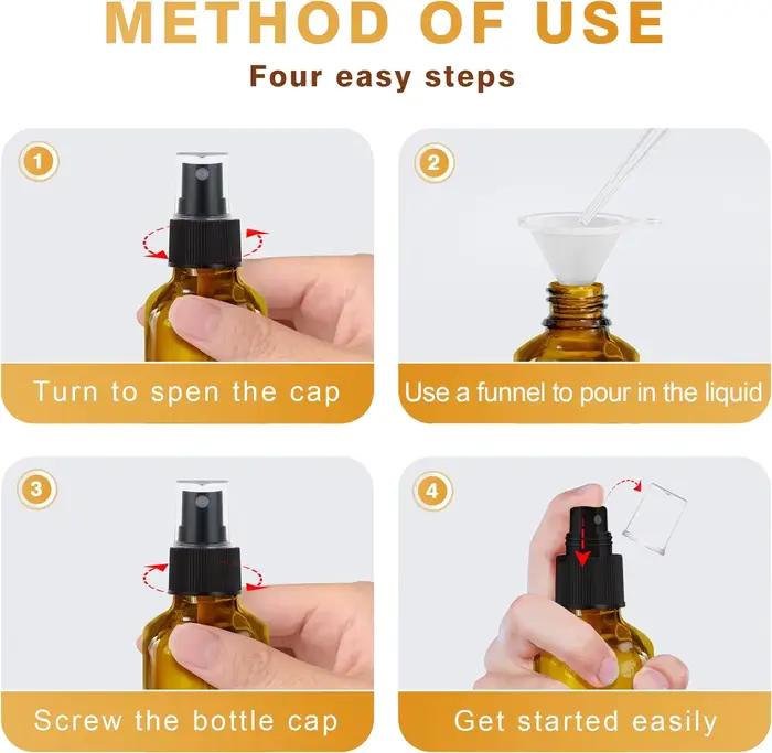 Bouteille de parfum en verre ambré de 5ml à 100ml