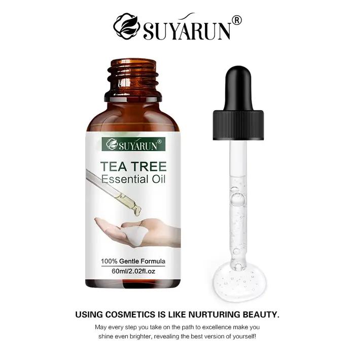 SUYARUN Sérum à l'huile d'arbre à thé – Soin naturel hydratant et apaisant pour peaux claires et hydratées.