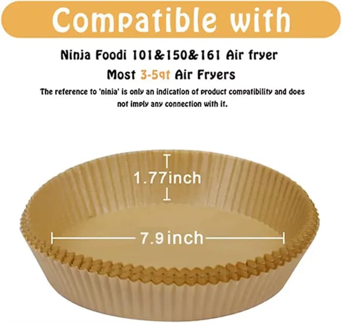 Papier de cuisson pour friteuse à air Ninja AF101 4qt/AF150 5,5qt XL/Ninja AF161 5,5 qt Max XL, accessoires de gril