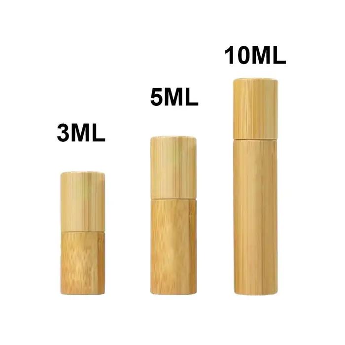 Bouteille à rouleau en bambou de 3/5/10ml