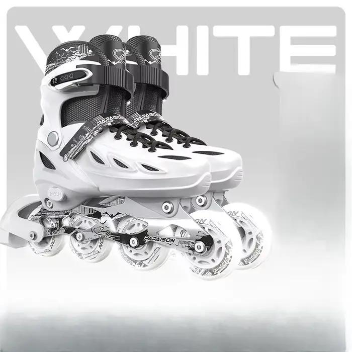 Nouveaux patins, garçons et filles adultes débutants patins à roulettes de patinage flash complet patins à roulettes professionnels pour enfants