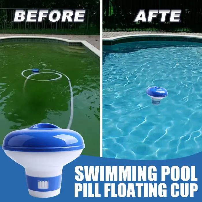 Distributeur de chlore flottant pour piscine, 5 pouces, avec aérations réglables et couvercle anti-fuite, pour piscines intérieures et extérieures, spas et bains à remous, 1 pièce