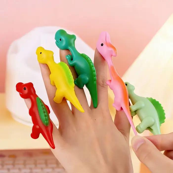 Dinosaures collants à lancer au doigt, cadeaux amusants de Pâques, souvenirs de fête, remplisseurs d'œufs pour enfants garçons et filles