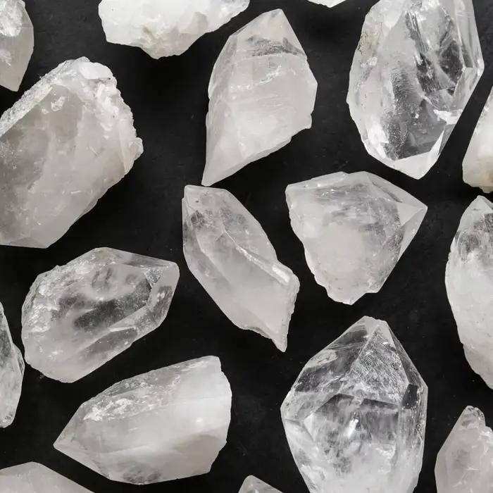 Cristaux de quartz clair de 1oz/3oz/5oz, pointes de quartz clair brutes, collection et enseignement de spécimens de matières premières cristallines de haute qualité