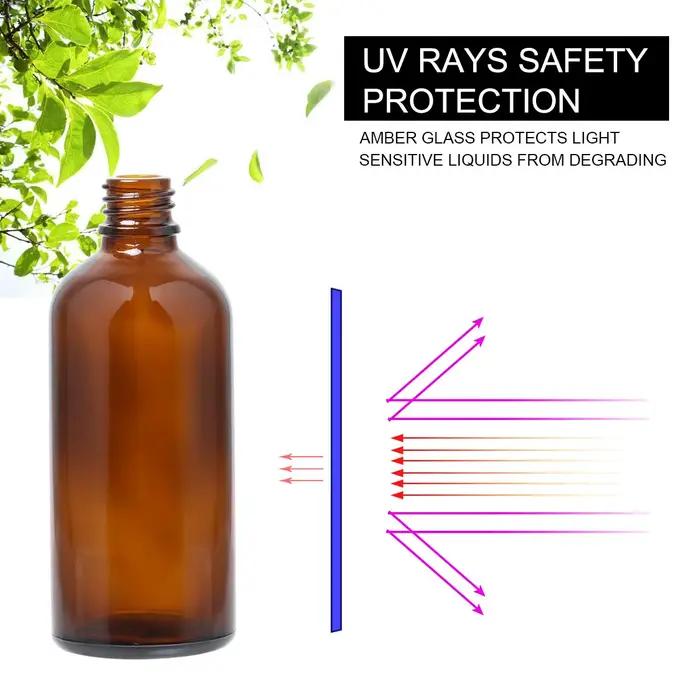 Bouteille de parfum en verre ambré de 5ml à 100ml