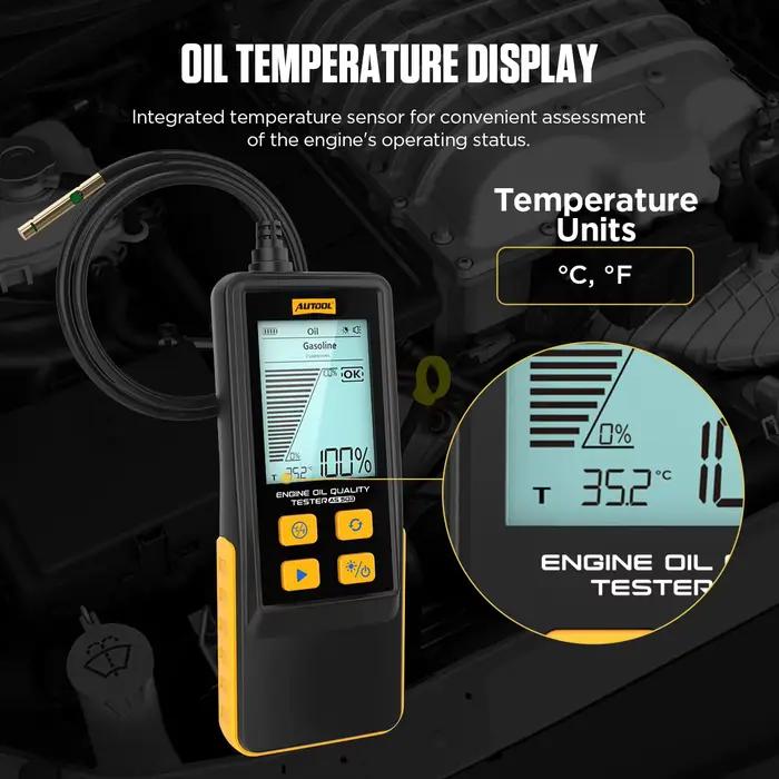 AUTOOL AS503 testeur d'huile moteur automobile analyseur d'huile lubrifiante moteur Diesel outil de détection de sonde de tuyau outils d'inspection de voiture
