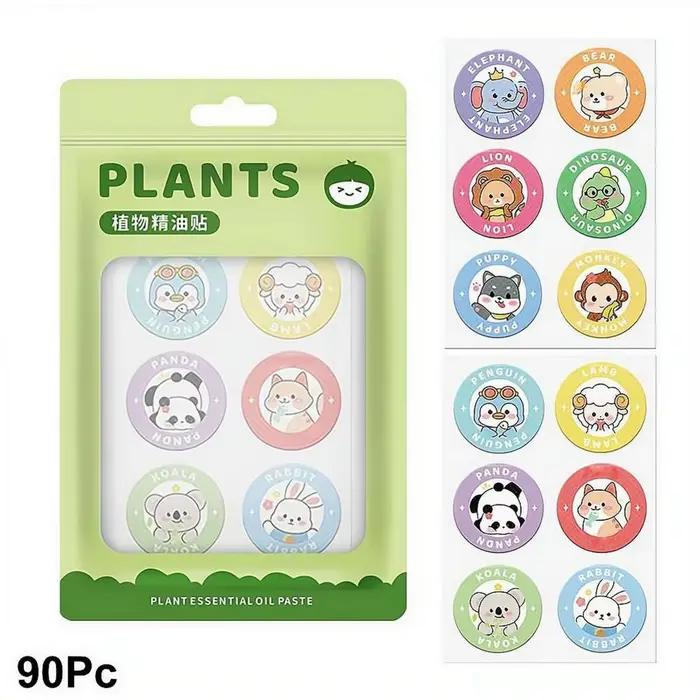 Patchs anti-moustiques, autocollants 100% naturels, non toxiques, à base d'huiles essentielles pures, pour éloigner les insectes, pour le camping et les voyages, 24/30/60/90 pièces
