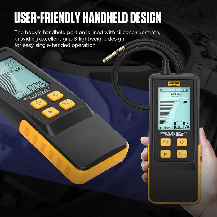 AUTOOL AS503 testeur d'huile moteur automobile analyseur d'huile lubrifiante moteur Diesel outil de détection de sonde de tuyau outils d'inspection de voiture