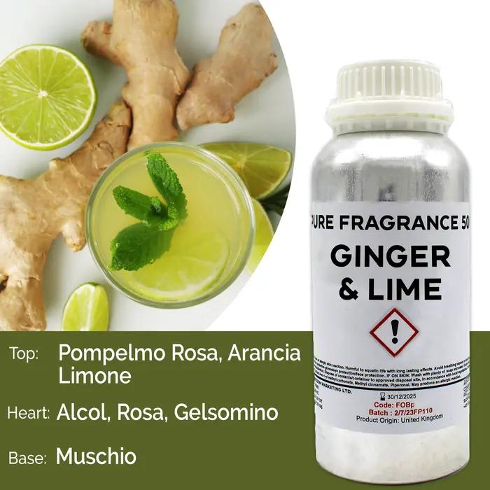 Ginger & Lime Pure Fragrance Oil - 500ml
