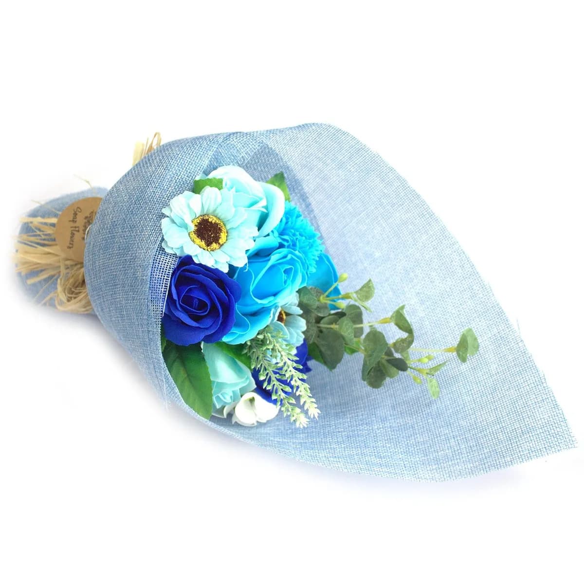 Standing Soap Flower Bouquet - Blue - Special