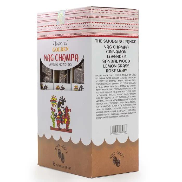 Golden Nag Champa Smudging Resin Sticks - 30g