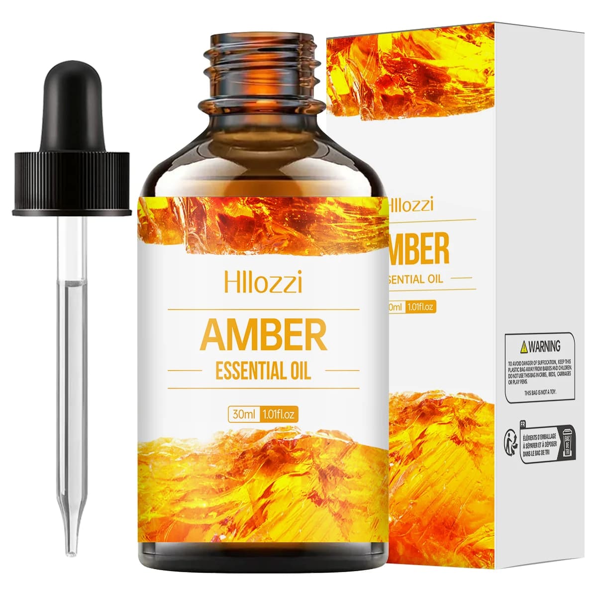 L'huile essentielle d'ambre, un parfum naturel, convient aux traitements de massage corporel et aux 