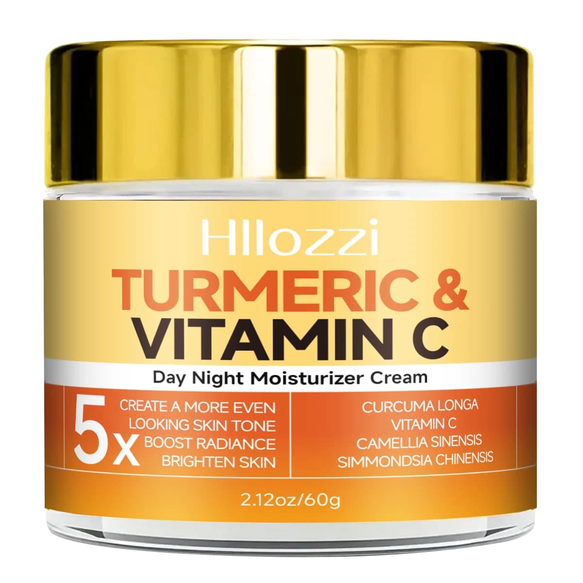 Crème hydratante jour et nuit au curcuma et à la vitamine C, hydratante, raffermissante, éclaircissa