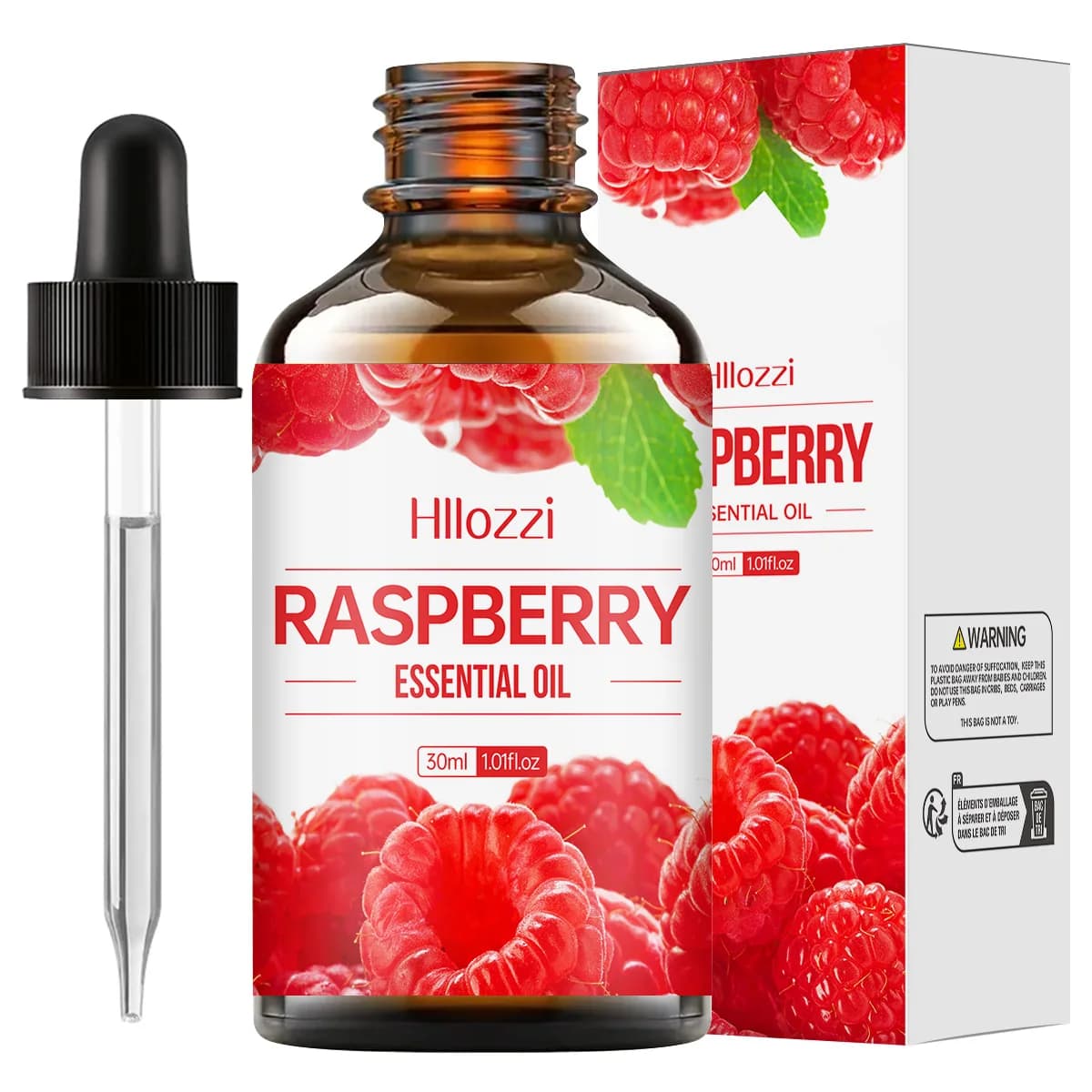 Huile essentielle de framboise, parfum fruité, adaptée au massage corporel et aux soins capillaires,