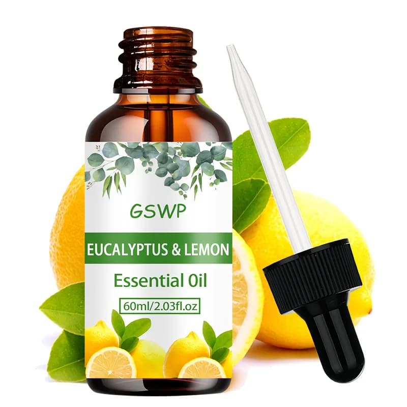 GSWP Huile Essentielle d'Eucalyptus et de Citron 60ml, Soins des Cheveux, Soins de la Peau, Parfum L