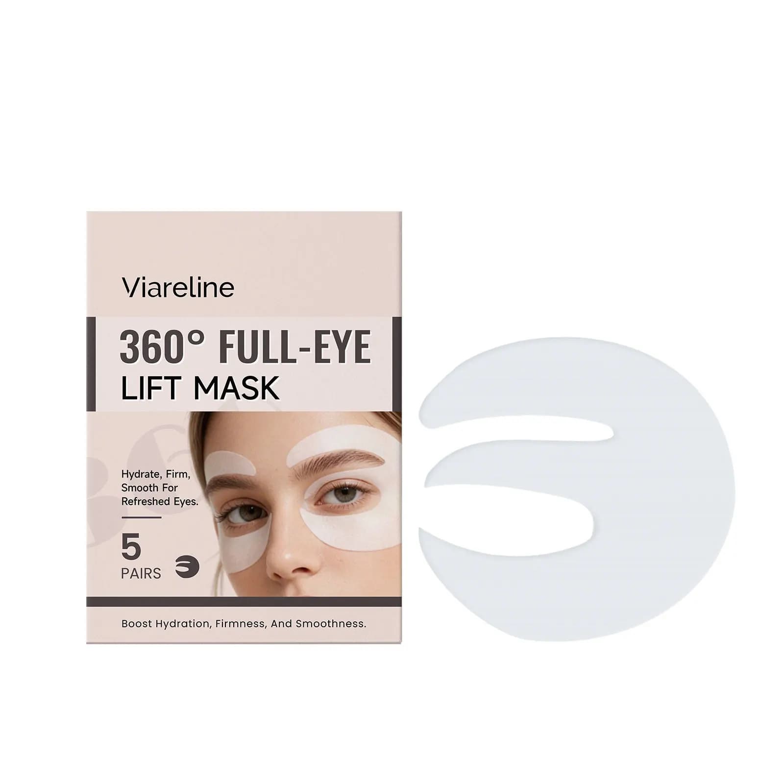 5 Paires de Masques Contour des Yeux Hydratants et Raffermissants Viareline à la Vitamine C – Soin Q