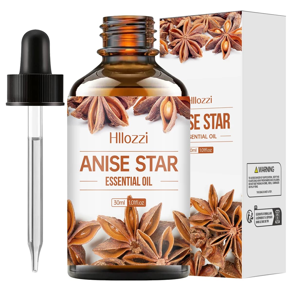 L'huile essentielle d'anis étoilé, au goût d'épices, convient au massage corporel et aux soins capil