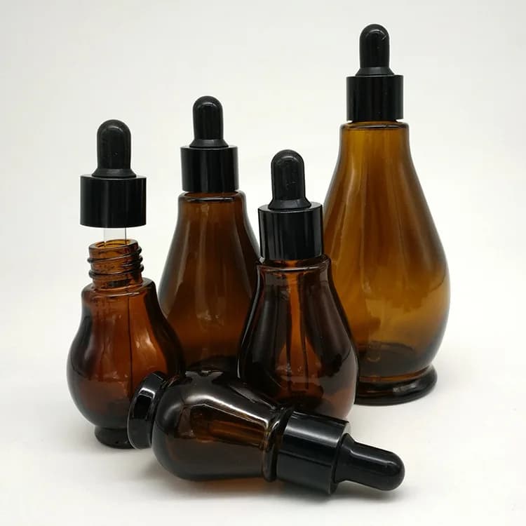 Flcopropriété compte-gouttes en verre ambré 10/20/30/50/100ml, 100ml, huile essentielle, parfum, pip