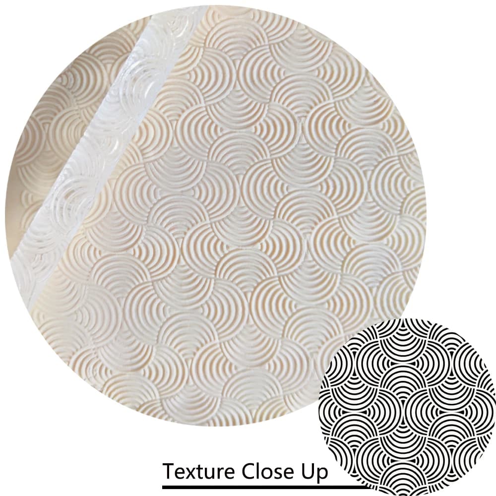 Rouleaux à pâtisserie en acrylique gaufré avec courbe gracieuse, artisanat au sucre fondant texturé,