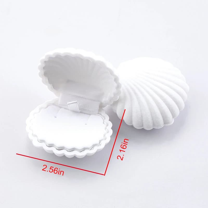 1 pièce belle boîte à bijoux en velours conteneur boîte à bagues de mariage pour boucles d'oreilles 