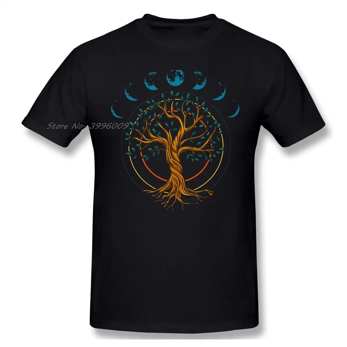 Arbre de vie rétro t-shirts femmes homme T-shirt coton été t-shirts à manches courtes graphiques T-s