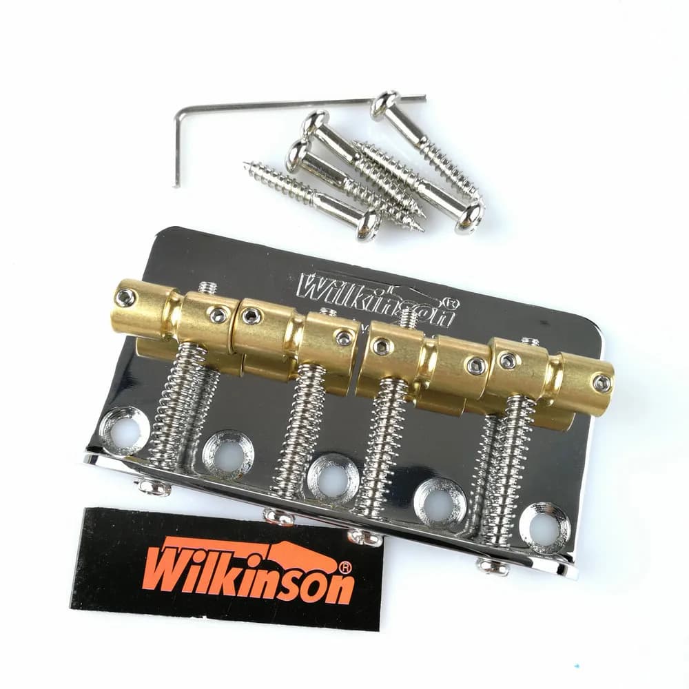 Wilkinson-oral alet de basse électrique WBBC Four 4 cordes avec selles en laiton, Jazz Bass de préci