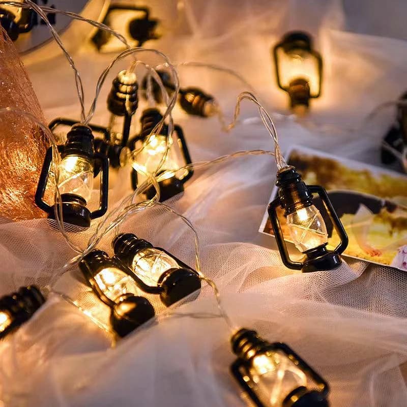Guirlande lumineuse rétro à huile et eau, alimentée par USB, alimentée par batterie, luminaire décor