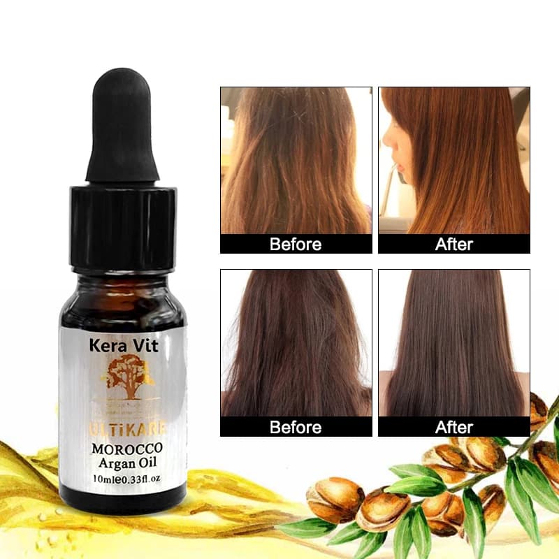 Huile d'argan marocaine pour cheveux et cuir chevelu, soin lissant, doux, endommagés, réparateurs, p