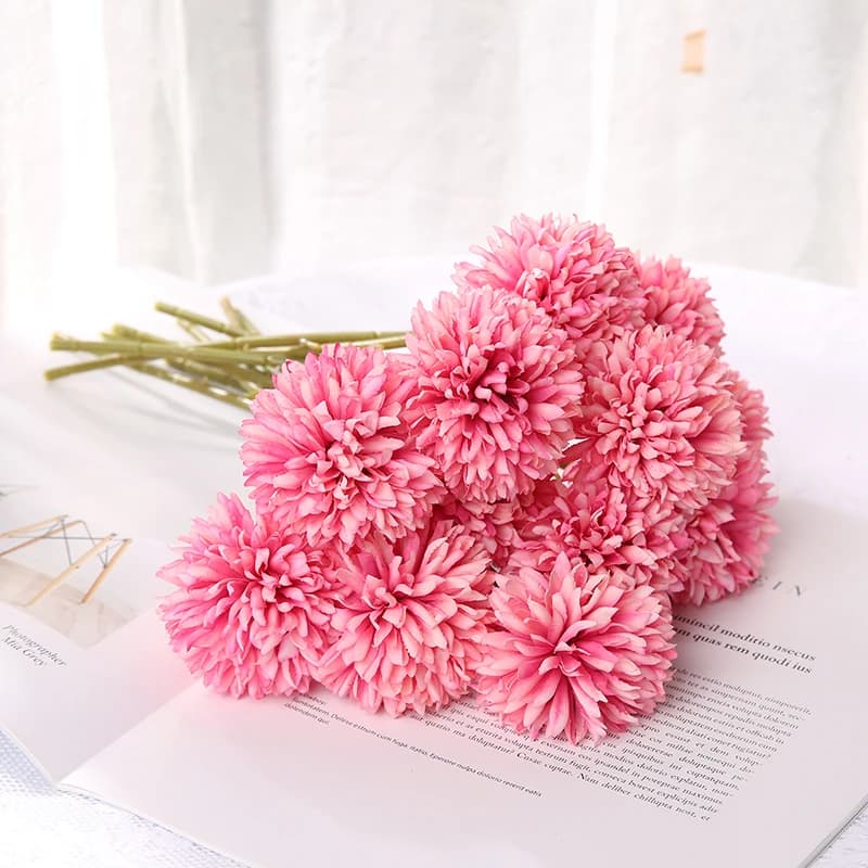 Bouquet de Fleurs Artificielles Hortensia, pour Décoration de Maison, Chambre à Coucher, Mariage, Va