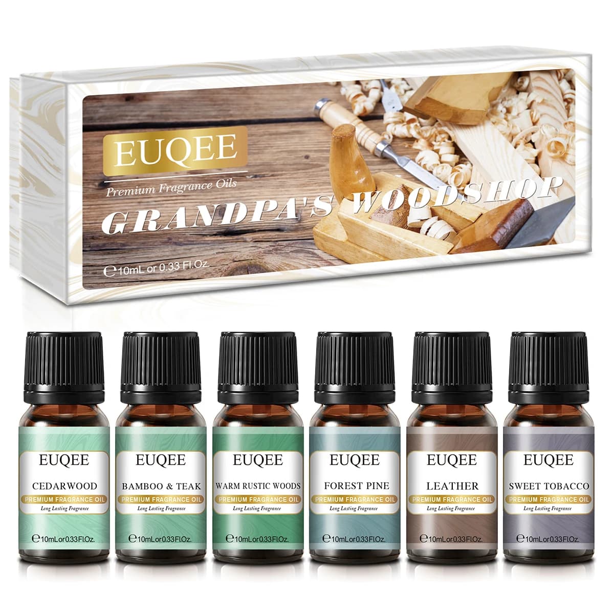 EUQEE 6 pièces/ensemble huile parfumée cadeau Kit pour diffuseur café boulangerie récolte épices cit