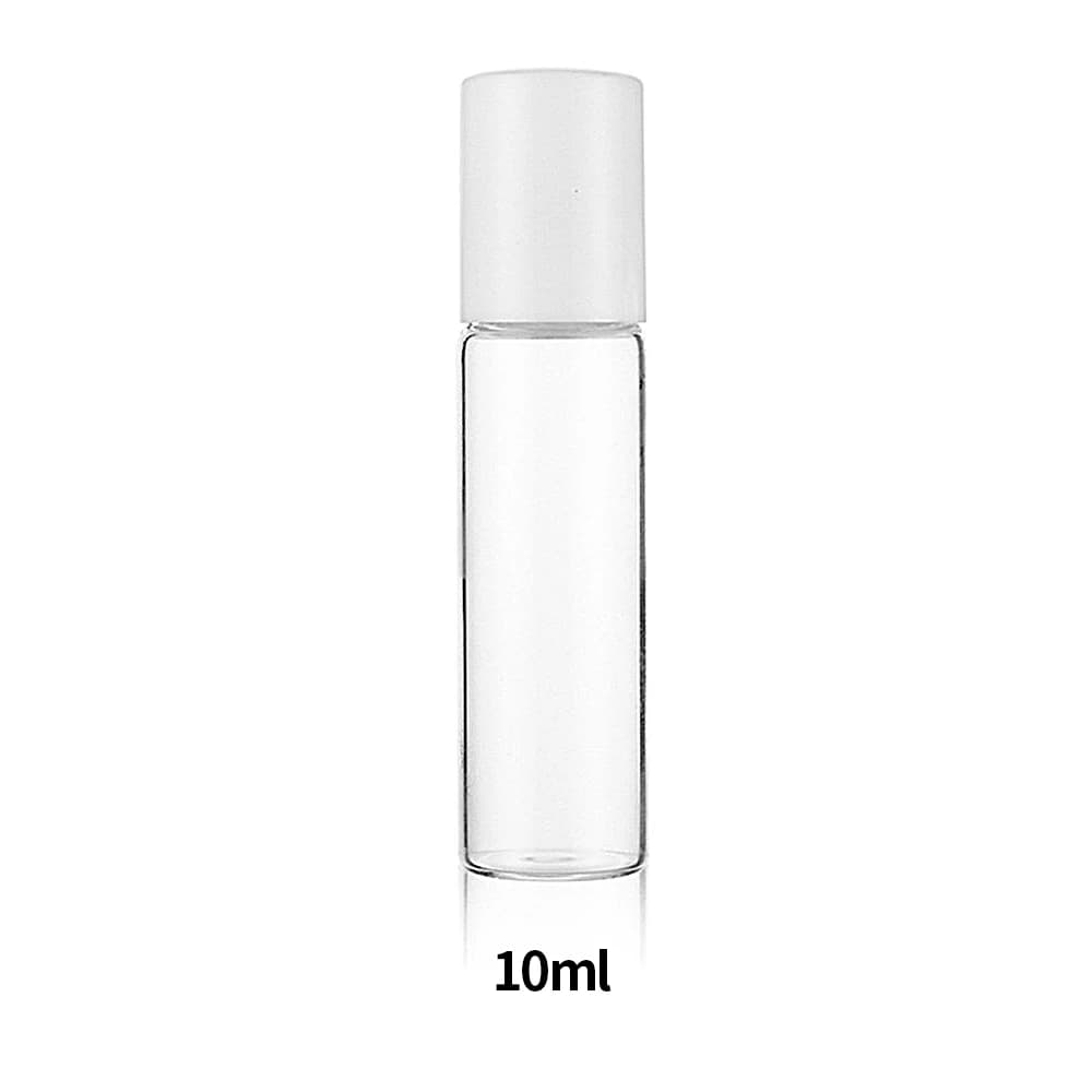 Bouteille en verre transparent pour huile essentielle HI, flacons à bille roulante, échantillon de t