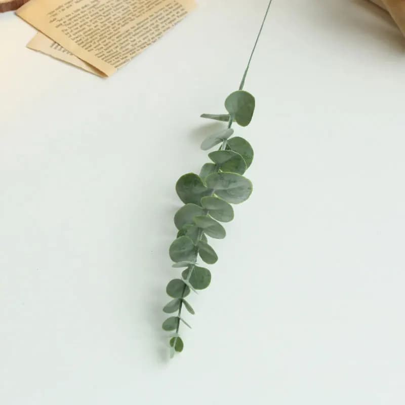 Fausses feuilles d'eucalyptus artificielles, fleur de cuir chevelu, décoration de photographie, orne
