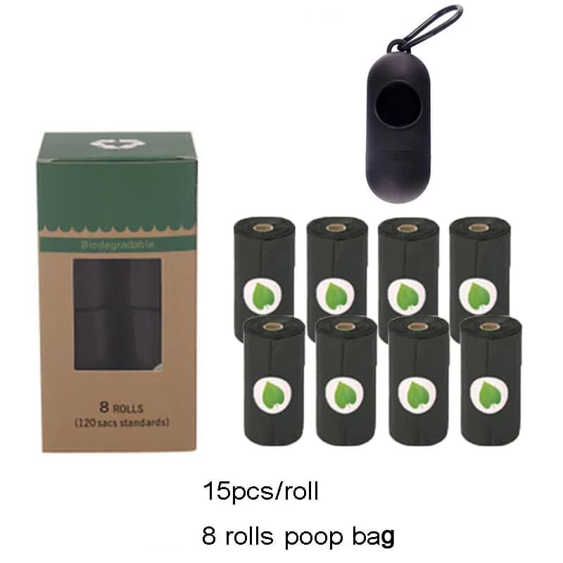 Rouleaux de sacs à crottes pour chiens, biodégradables, compostables, écologiques, distributeur de d