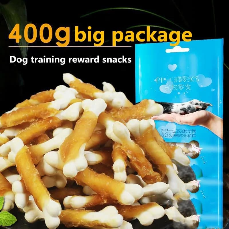Nourriture pour animaux de compagnie, poulet, os de calcium, collations pour chiens, nourriture sain