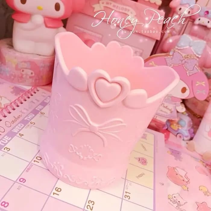 Poinboîte de rangement à nœud pour femmes, étui à bijoux Kawaii rose, conteneur de cosmétiques pour 