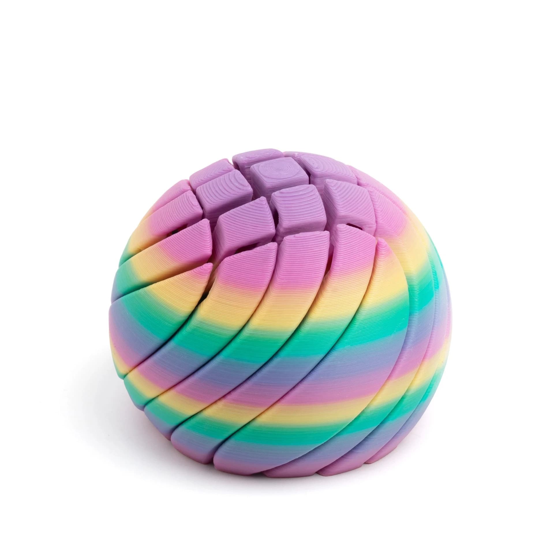 Boule imprimée en 3D, sphère torsadée, équipement de déformation circulaire, boule à flux liquide, c