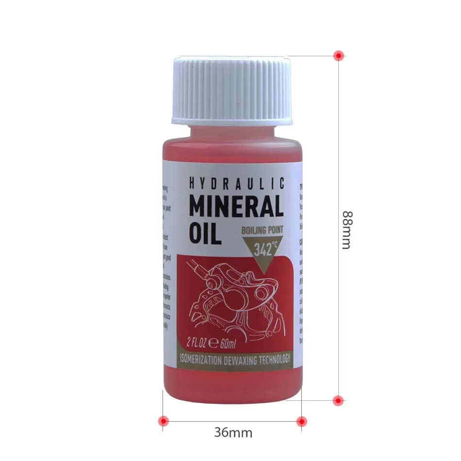 Huile minérale pour freins de vélo haute performance - 60 ml/2 oz - Idéal pour les systèmes de frein