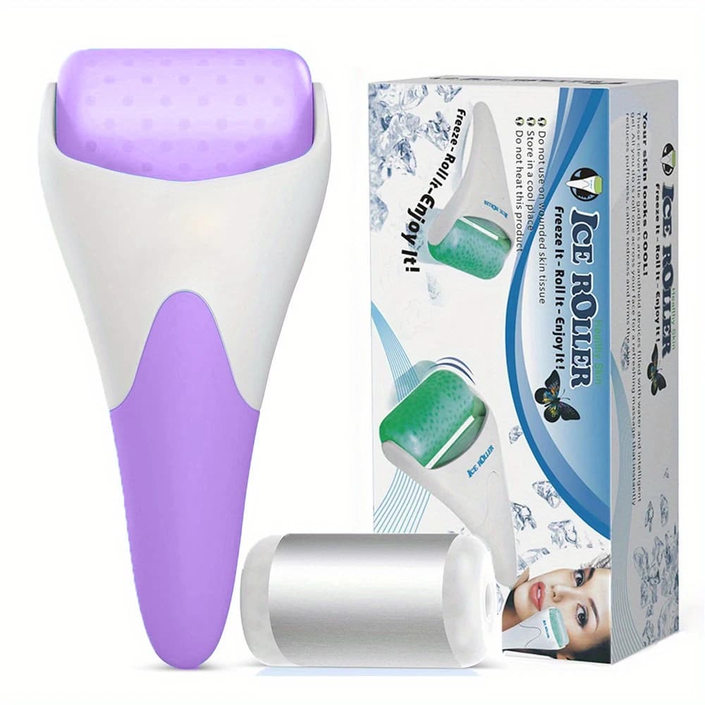 Rouleau de glace frais pour la peau, masseur en acier inoxydable, outil de Massage du visage, de Rel