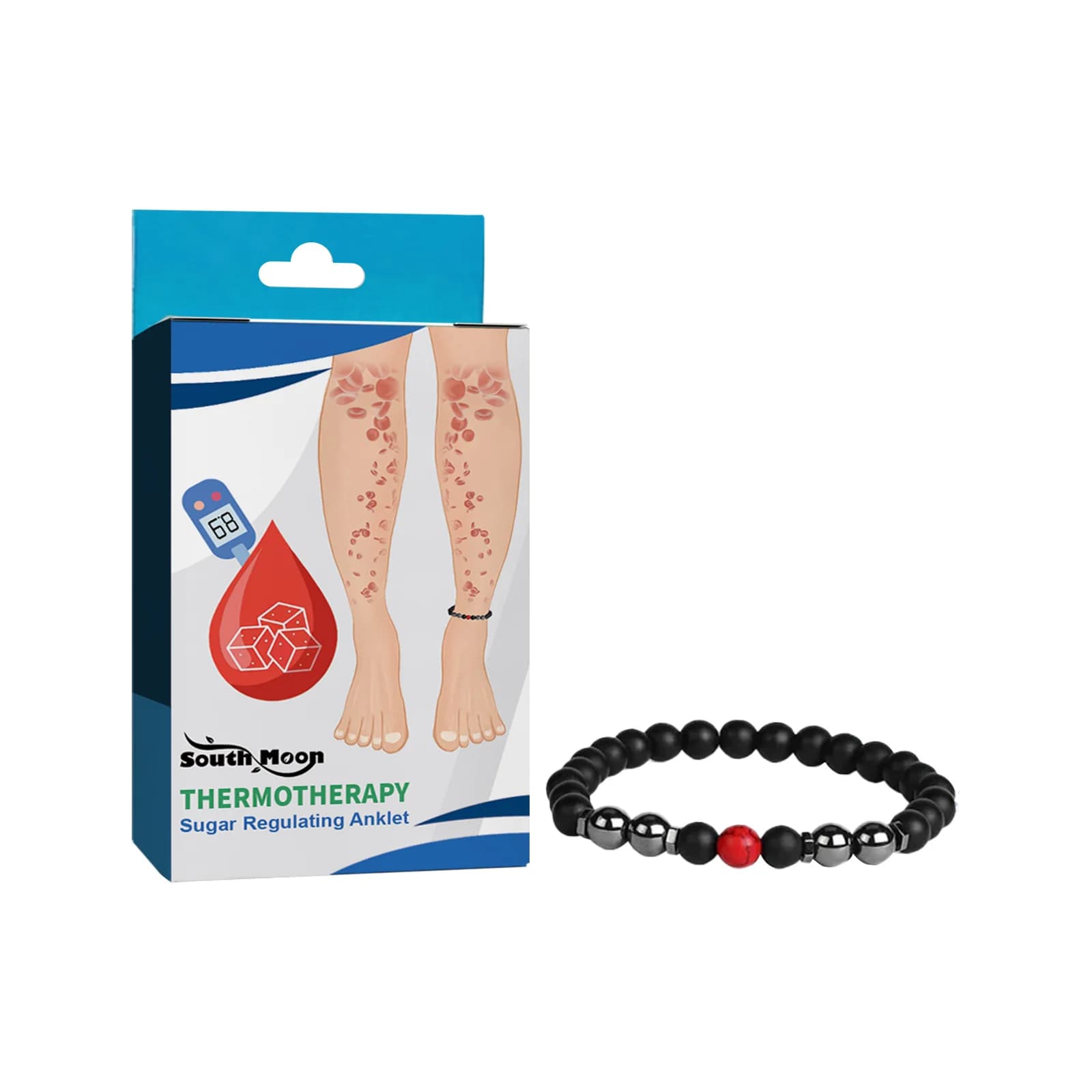 Bracelets de cheville de thérapie magnétique pour glycémie, abaisse la glycémie, Anti-hypertension, 
