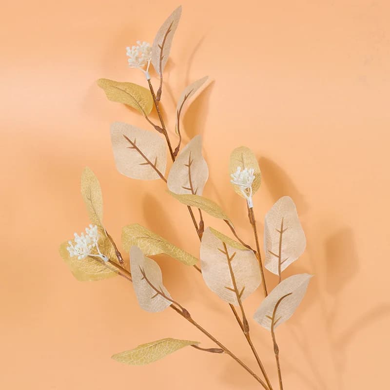 Feuilles d'eucalyptus artificielles fruits 3 brindilles décor de séance Photo accessoires de fond de
